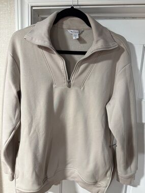 Athleta Quarter-Zip Pullover in Beige